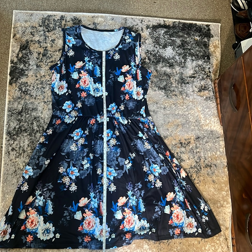 Blue sleeveless tank dress